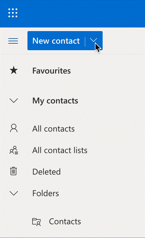 Как управлять контактами в Outlook