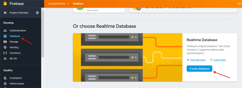 Firebase realtime database