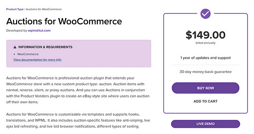 5 parasta WooCommerce-huutokauppalaajennusta tarjoussivustoille