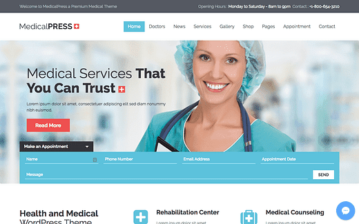 Top 7 der besten medizinischen WordPress-Themes für Gesundheitszentren und Ärzte