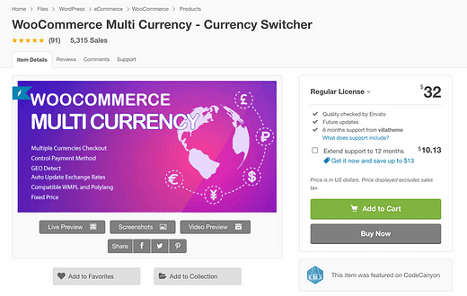 Os 6 melhores plug-ins de alternador de moeda do WooCommerce para vendas globais