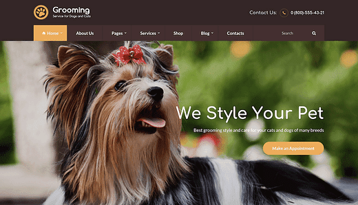 6 лучших тем WordPress для дрессировки собак