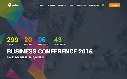 Os 13 melhores temas WordPress para eventos e conferências