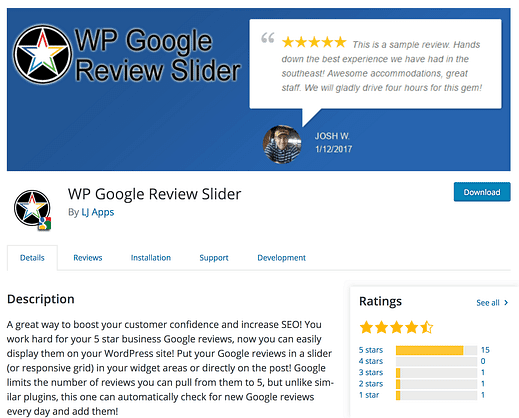 Os 5 melhores plug-ins para WordPress do Google Reviews