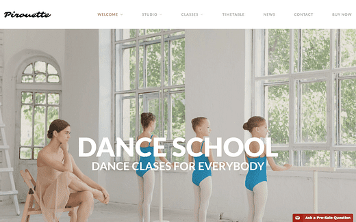 9 найкращих тем WordPress для танцювальної студії
