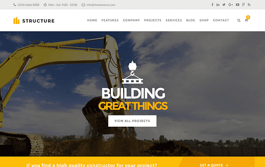9 лучших тем WordPress для строительных компаний