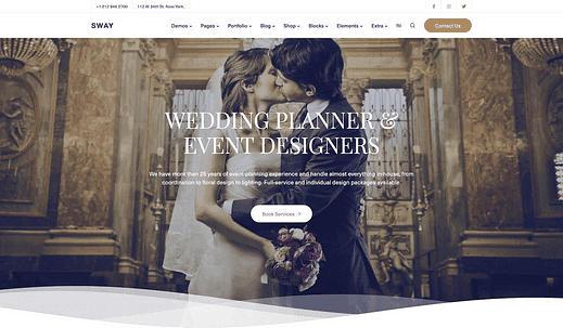 Los 12 mejores temas de WordPress para planificadores de bodas para agencias en crecimiento