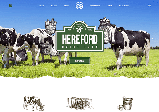 7 найкращих тем WordPress для молочних ферм