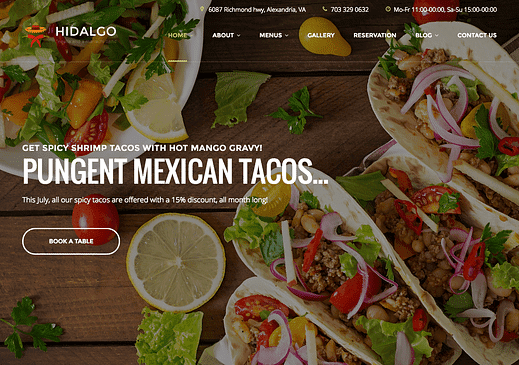 Les 5 meilleurs thèmes WordPress pour restaurants mexicains pour 2021
