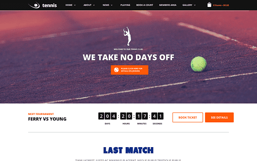 2021. aasta 5 parimat WordPressi tenniseteemat