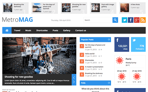 Top 6 najlepszych motywów WordPress w stylu Metro na rok 2021