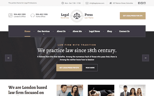 Los 7 mejores temas de WordPress para bufetes de abogados para 2021