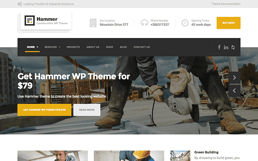 Die 7 besten Carpenter WordPress Themes für seriöse Unternehmen