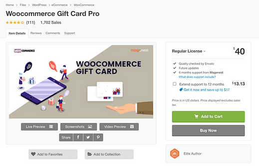 Os 6 melhores plug-ins de cartão-presente WooCommerce para 2020