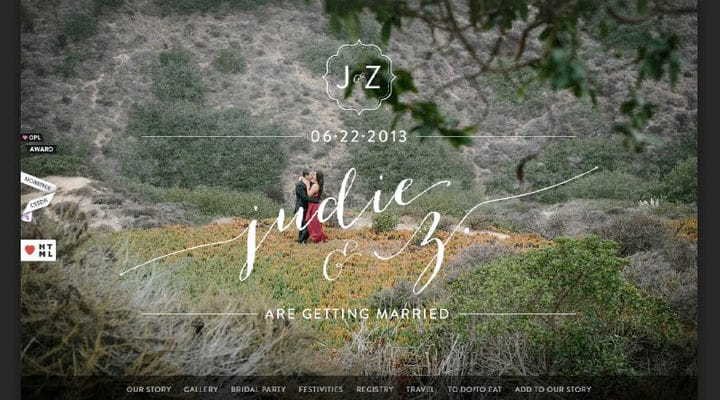 25 exemples de sites Web de mariage les plus inspirants