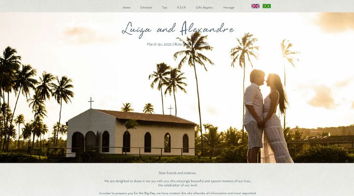 25 exemples de sites Web de mariage les plus inspirants