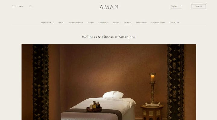 Oltre 10 migliori siti Web per spa e resort di lusso
