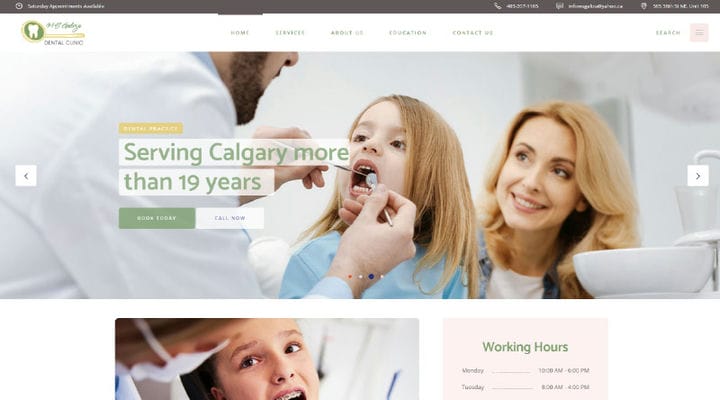 Mais de 10 sites de dentistas bonitos para inspiração de design