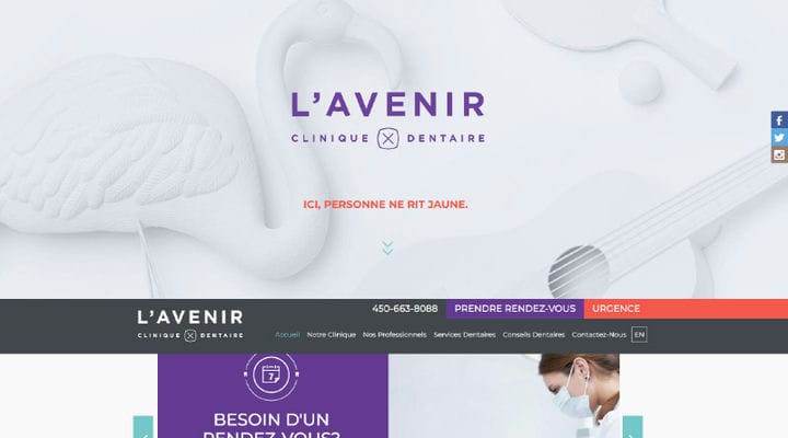 Mais de 10 sites de dentistas bonitos para inspiração de design