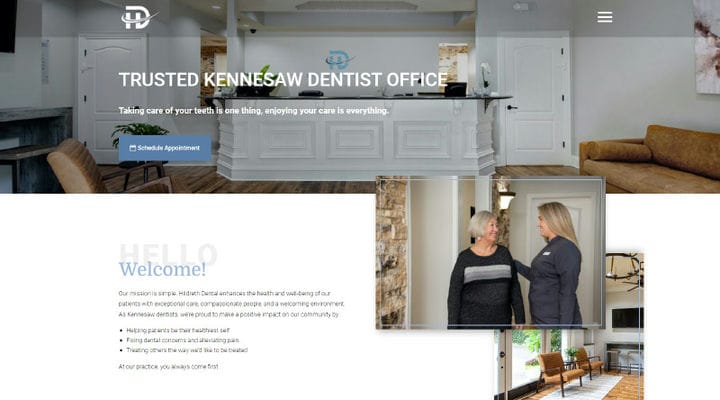 Mais de 10 sites de dentistas bonitos para inspiração de design