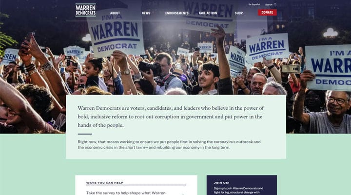 10+ sites Web de campagne politique qui gagnent le jeu