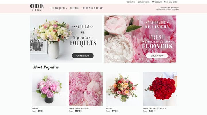 20+ floristwebbplatser som kommer att inspirera alla blomsterälskare