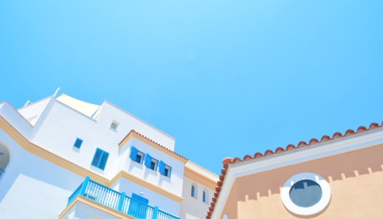 white and orange building